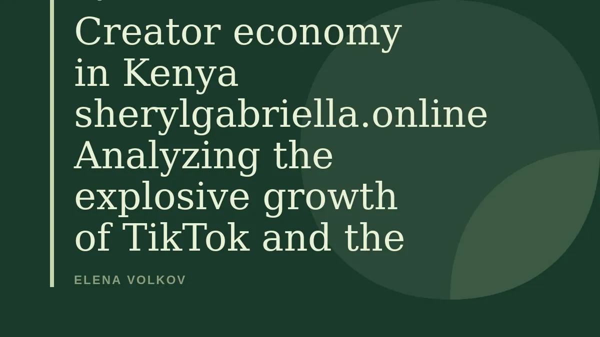 Creator economy in Kenya